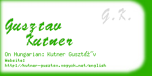 gusztav kutner business card